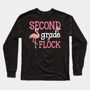 Flamingo 2nd Second Grade Back To School Long Sleeve T-Shirt